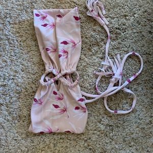 ACACIA Bikini Top, Size Medium, Pink/Floral